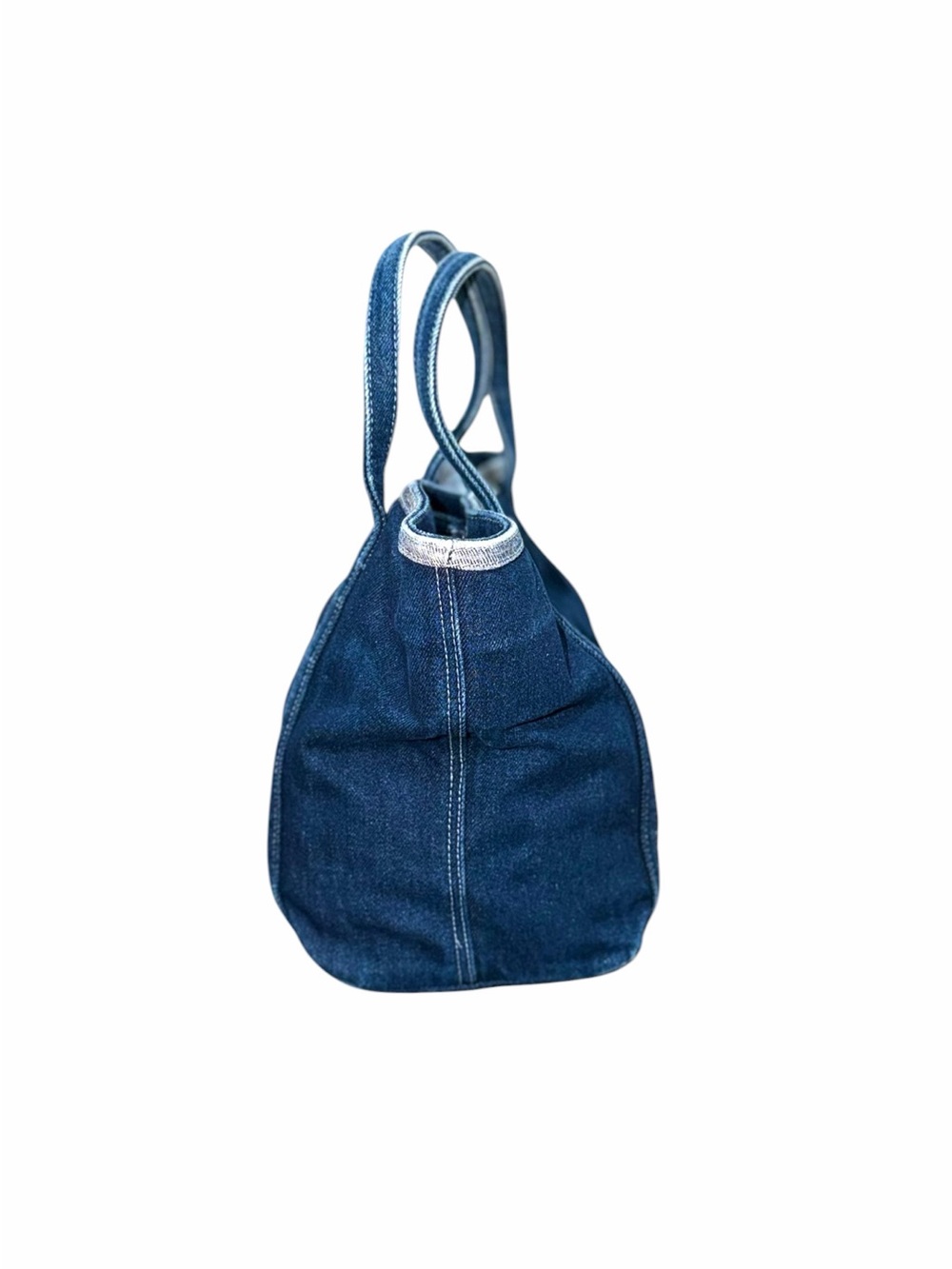Vintage Brooks Brothers Women’s Denim Blue Small Tote Bag - Picture 3 of 5
